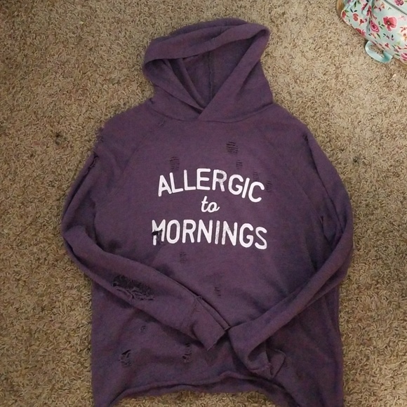 Purple ripped hoodie - Picture 1 of 3